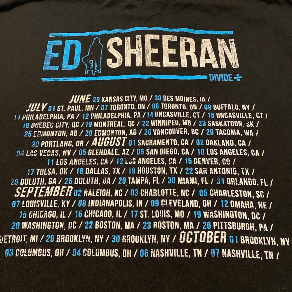 Ed Sheehan Concert Tee